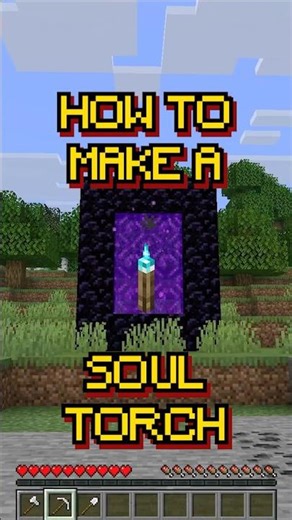 Minecraft: Soul Torch | Blue Flame Light | Recipe 220