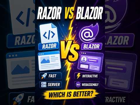 .NET Razor vs Blazor — Key Differences Simplified | Razor vs Blazor in .NET 10 | Fast Comparison