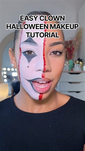 Easy clown Halloween makeup tutorial