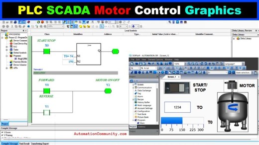 PLC SCADA Motor Control - HMI Graphics Tutorials | Instrumentation Tools