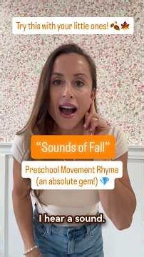 Do you hear that sound?! 🍂🍁 follow along with this preschool gem 💎 movement rhyme! 👏🏻🍁