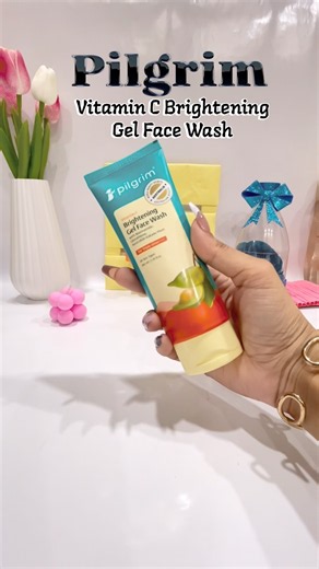 Your daily dose of glow! 💛🍊 Pilgrim Vitamin C Brightening Gel Face Wash.#pilgrim #facewash #shorts