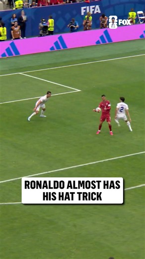Ronaldo was this close to securing the hat trick 👀
