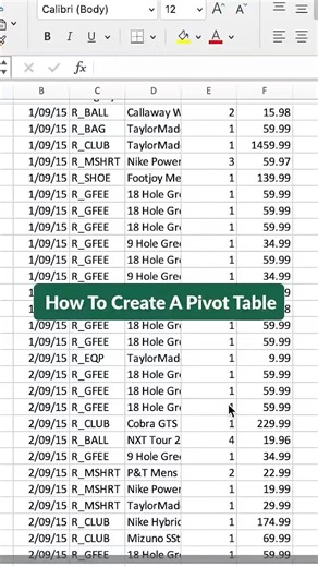 How to Create a Pivot Table Step by Step 📊📈 #Tutorial #Data #Excel #Spreadsheet | Data Driven Insights
