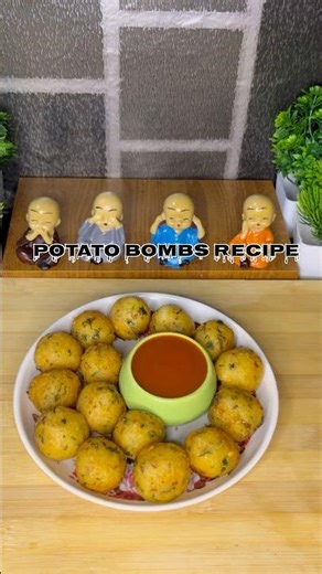 Potato bombs Recipe #viral #trending #recipe #snacks #potatosnacks #easyrecipe #shortsfeed #shorts
