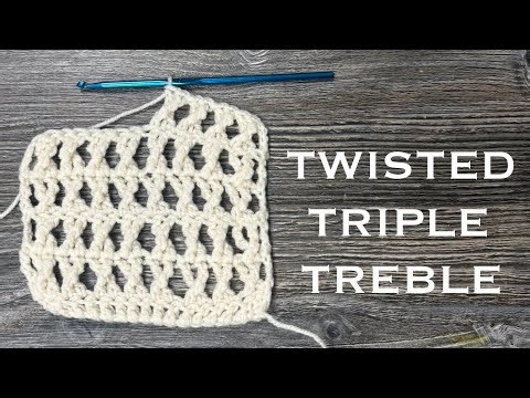 Twisted Triple Treble Crochet Stitch 🧶 Step-by-Step Tutorial