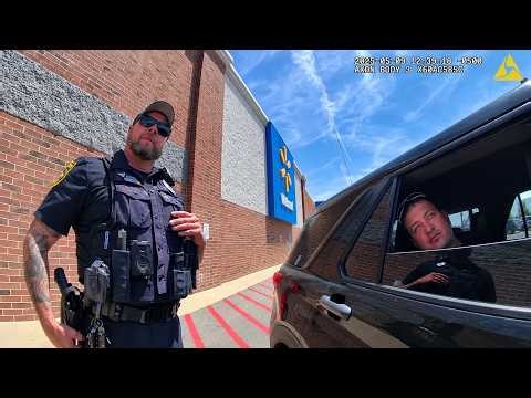 Walmart Shoplifter Dumps His Cart Of Hennessy And Steaks When He Sees Security | Bodycam