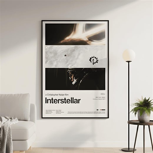 Interstellar Poster, Digital Download, Minimalist Sci-fi Wall Art, Christopher Nolan Film Print, Modern Cinema Interstellar Movie Poster - Etsy