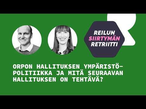 Antti Ronkainen ja Eveliina Heinäluoma, Reilun siirtymän retriitti 2026