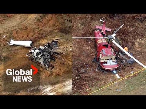 "Just unimaginable": Woman recounts 2 helicopters colliding and crashing in her backyard