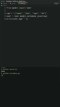 JSON to Python Object and Back (Pydantic)