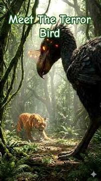 This Bird Couldn’t Fly… But Ruled the Jungle | Terror Bird #wildlifefacts #facts #extinctanimals