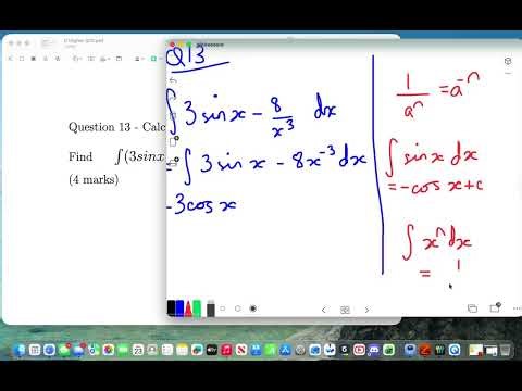 Level C (Higher) - Question 13 - Integration (Calculator)