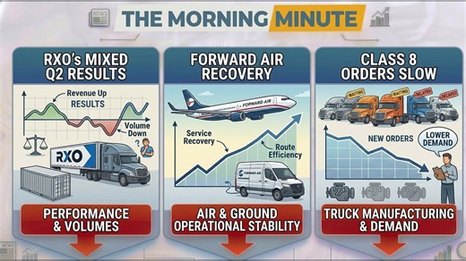 RXO's mixed Q2 results, Forward Air recovery, & Class 8 orders slow | The Morning Minute