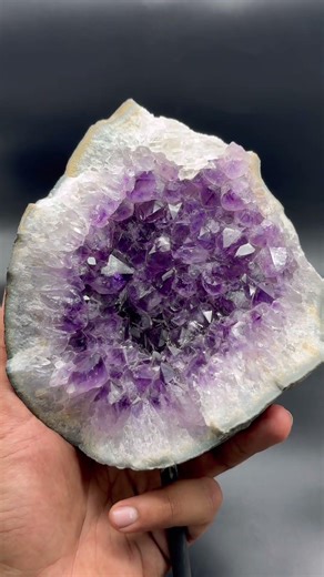 Known for its Calming and Meditative benefits, Amethyst Raw Cluster Geode by GemKrishna. #amethyst