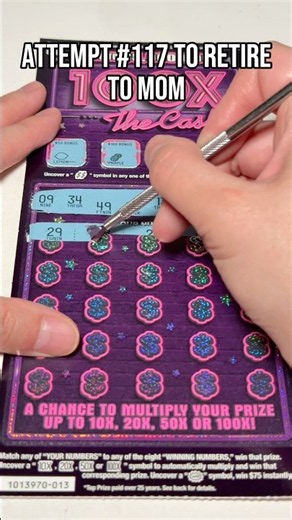 [Attempt #117] Another Shot at 100X the Cash Scratcher! 🎟️✨ #scratchers #lottery