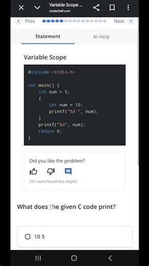 Day 8: C Language Problem Solving Using codechef.com.#onefive15 #c #ayandeeproy #shorts