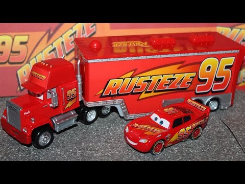 Mattel Disney Cars 3 Intro/Rust-eze Mack Hauler - #95 Piston Cup Truck Lightning McQueen (Custom)