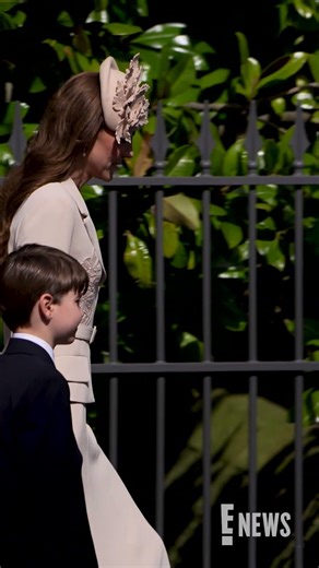 Prince William, Catherine, Princess of Wales and their children leaving St George's Chapel.