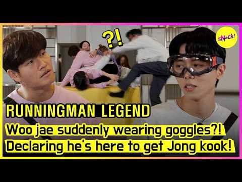 [RUNNINGMAN] Woo jae suddenly wearing goggles🥽 Declaring he's here to get Jong kook! (ENGSUB)