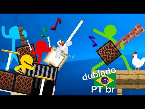 Ep 16 Note Block Battle - Animation vs. Minecraft Shorts dublado PT br