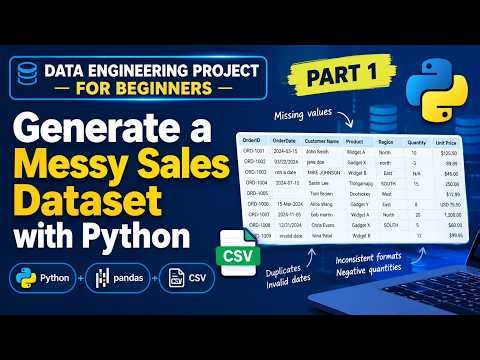 Data Engineering Project for Beginners - Part 1 | Generate a Messy Sales Dataset with Python