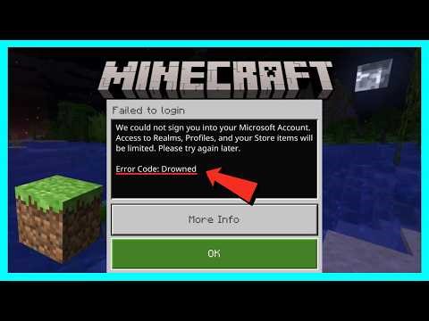 Fix Minecraft Failed to Login Error Code Drowned