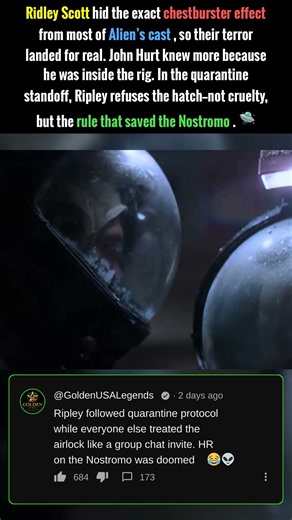 Alien’s Chestburster Shock Was Real — Ridley Scott Kept Cast in the Dark