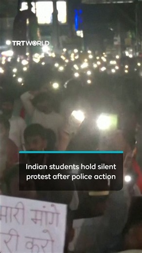 Indian students hold silent protest after police action