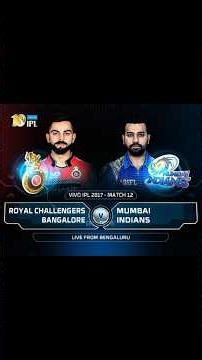 Vivo Ipl2017 highlights of MI vs RCB🔥#viratkohli #rohitsharmal#ipl#shorts#trending#viral#fyp#mivsrcb