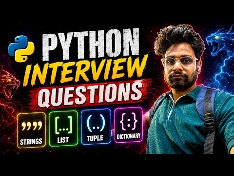 Python Most Asked Interview Questions 🚀 | Strings, Lists, Tuples & Dictionaries Don't Skip ❌