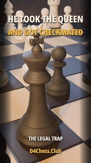 Trap: the Legal trap, a free queen that ends in checkmate in one move