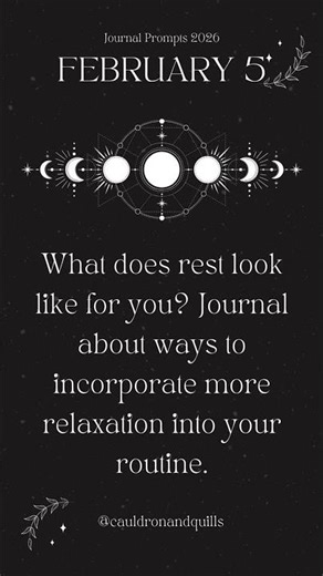 Feb 5 | Daily Moon Journaling Prompts ✨ Guided by the Lunar Cycle | Cauldron & Quills #journalprompt