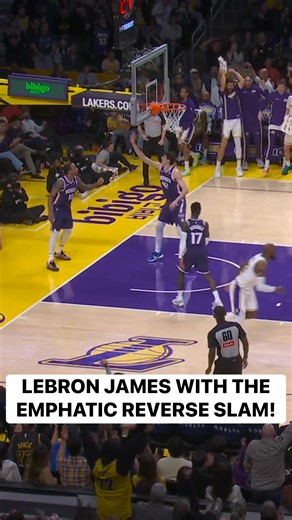 LeBron James gets up for the thunderous REVERSE SLAM! 😱 SAC-LAL • NBA League Pass ➡️ https://www.nba.com/how-to-watch-game-redirect/0022500446?partnerRef=NBA&platform=Facebook&surface=Post | NBA