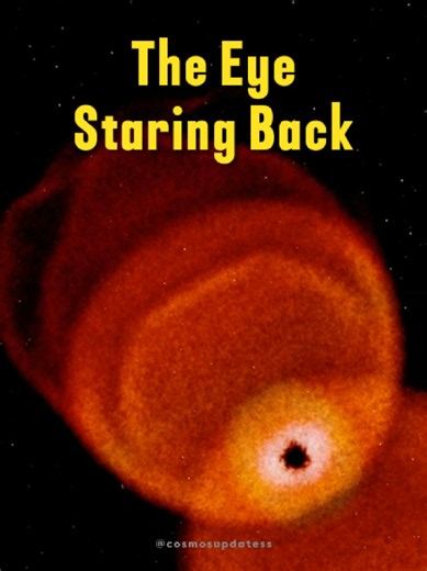 Watch the Hourglass Nebula .. the eye staring back at us About 8,000 light years away, a dying star has blown off its outer layers into a glowing hourglass shape. Hubble photographed it in 1996, and the result looks like a giant eye in space. Our own Sun is expected to go through a similar stage in about 5 billion years. Disclaimer: the nebula, its hourglass shape and its distance (about 8,000 light years) are real, from Hubble observations. The flight, colours and close-up views are a SpaceEngi