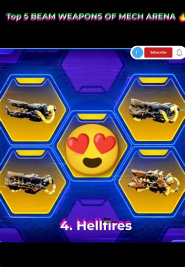 Top 5 Beam Weapon of Mech Arena 😱🔥 I Mech Arena #newpromocode #gaming #promocode