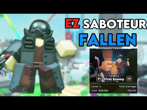 Solo Fallen Mode with Saboteur + Full Guide | TDS Tower Defense Simulator