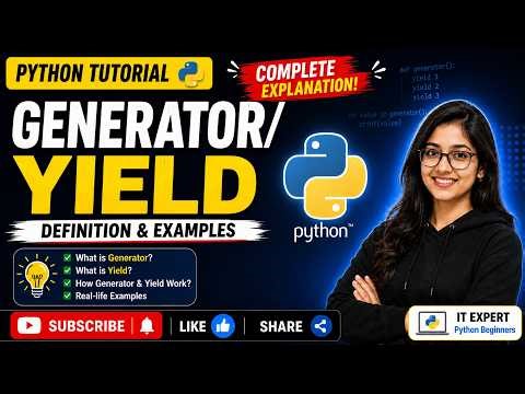 Python Generators & Yield Explained | Lecture #39🔥 | Complete Guide with Examples
