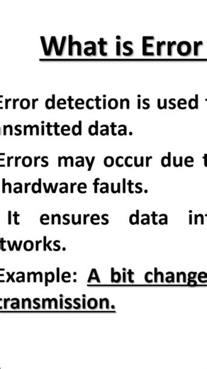 Error Detection Made Easy | Basics Explained