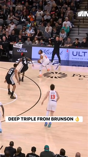 Jalen Brunson shows off the handles then DRILLS the deep 3 to close the 3Q! 🔥 NYK-SAS • NBA TV Tap to Watch ➡️ https://www.nba.com/how-to-watch-game-redirect/0022500467?partnerRef=NBA&platform=Facebook&surface=Post | NBA