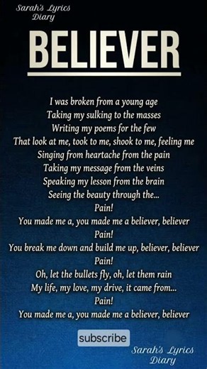 Imagine Dragons - Believer (Lyrics)