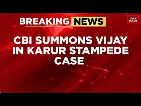 CBI Summons Actor-Turned-Politician in Karur Stampede Case for Questioning | India Today News