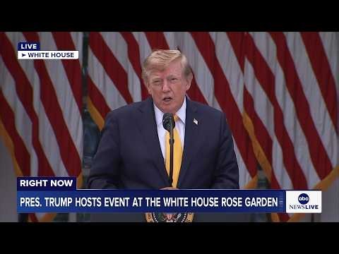 President Trump hosts "Back to School" event in Rose Garden