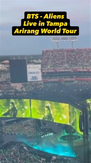 BTS performing the song Aliens at their Tampa concert day 2, part of the Arirang world tour #bts