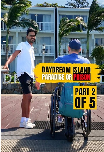 Paradise... or Prison? | Daydream Island. PART 2: Watch the full story on YouTube. 📍 Daydream Island, Whitsundays, Queensland, Australia #DaydreamIsland #Whitsundays #Queensland #AccessibleTravel #WheelAroundTheWorld