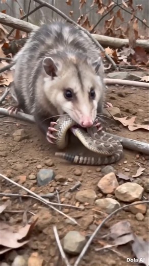 Eastern Diamondback vs Virginia Opossum — Who Survives? 🐍🔥#shorts
