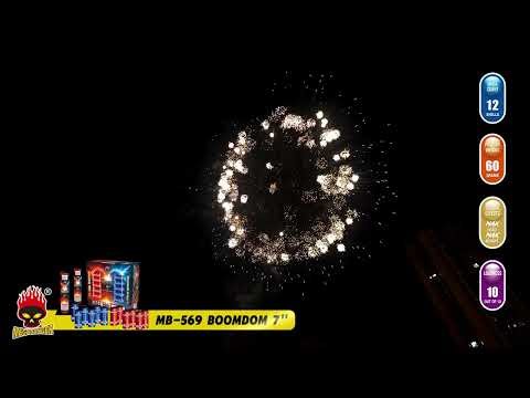 MB-569 7" BOOMDOM 12 SHOTS #MEGABANGER FIREWORKS #2026 NEW ITEMS