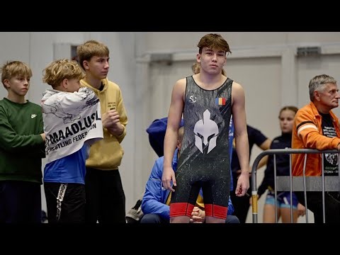 U17 Florin Beldea (ROU) vs Andrejs Hudjakovs (LAT) 60kg. Greco-roman boys youth wrestling tournament
