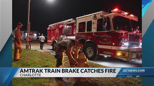 Amtrak train in Charlotte forced to evacuate after brakes catch on fire: CFD