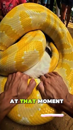 Little Girl Cries as Giant Snake Attacks Her Cat – What This Guard Did Next Is Incredible! 😱 #shorts